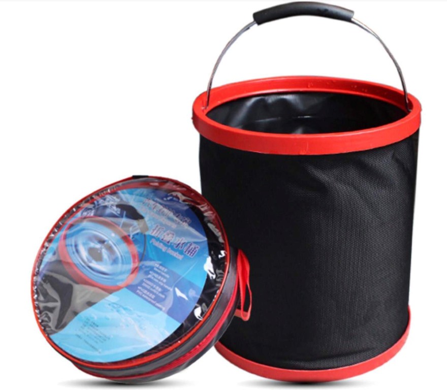 Katlanır Balıkçı Kovası (Siyah)